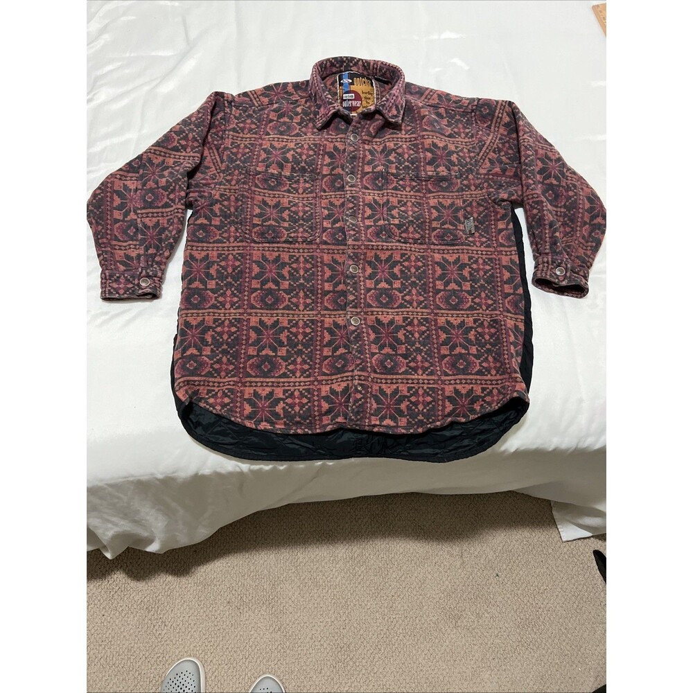 90's Tapestry Jacket Southwestern Print GOTCHA Oversize All Over Print Sz M Boho